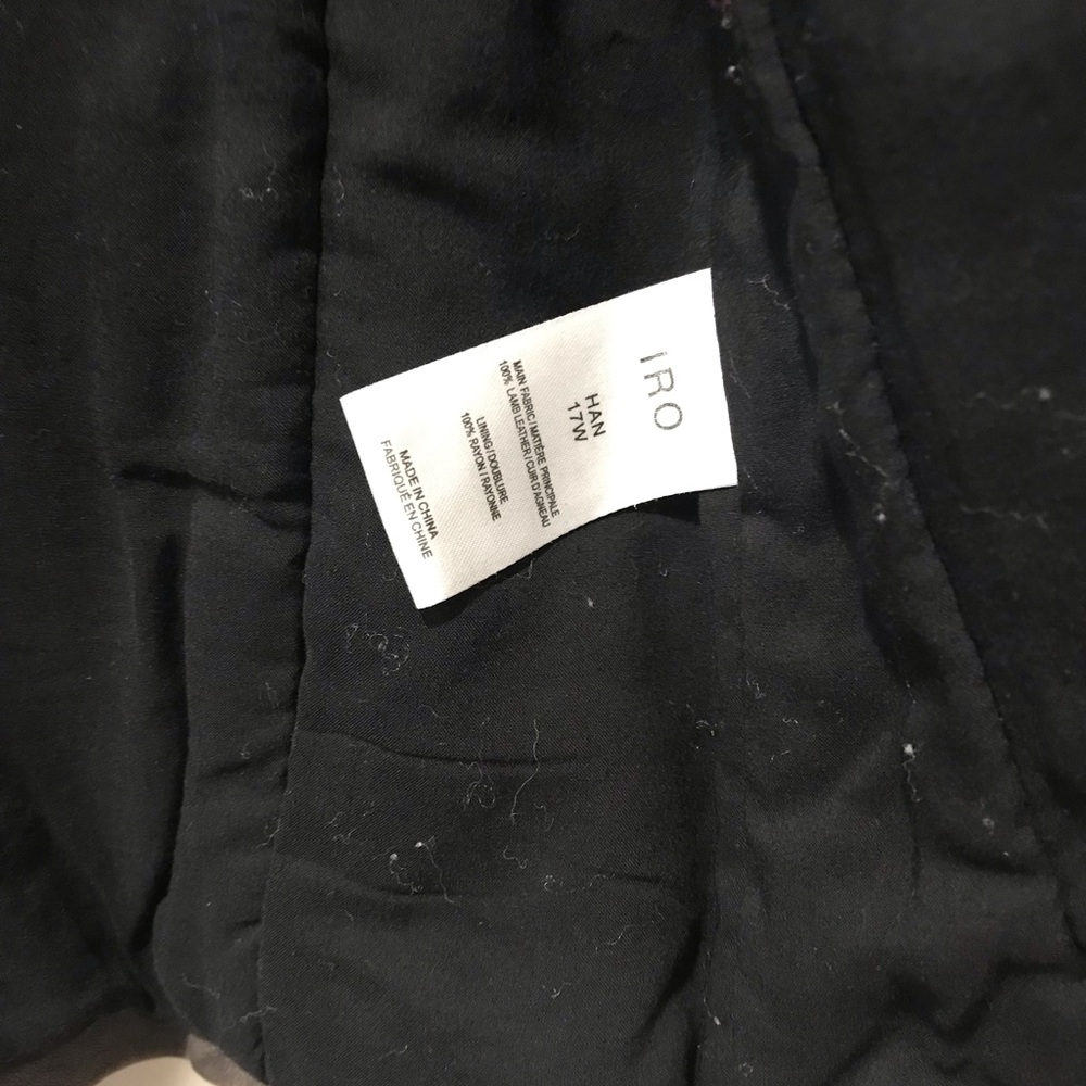 Iro Han Leather Moto Jacket, Size 34 - Picture 6 of 8